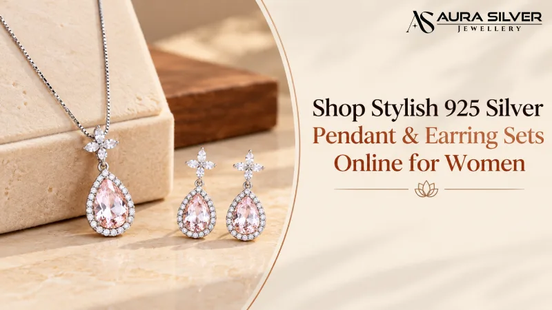 Shop Stylish 925 Silver Pendant & Earring Sets Online for Women