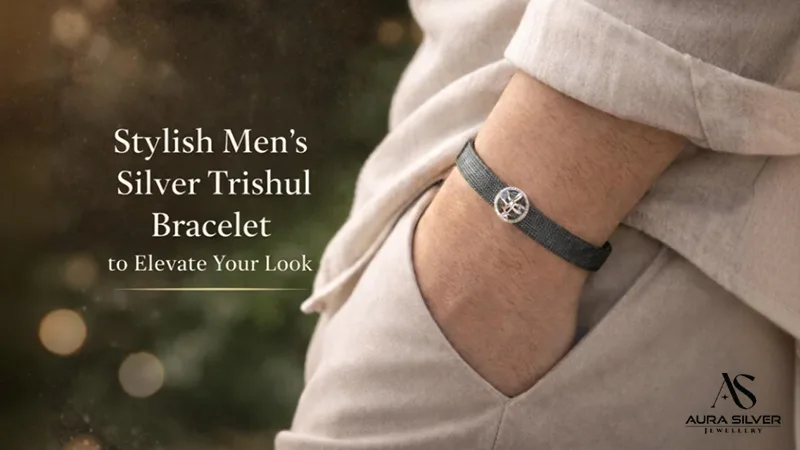 Stylish Men’s Silver Trishul Bracelet to Elevate Your Look