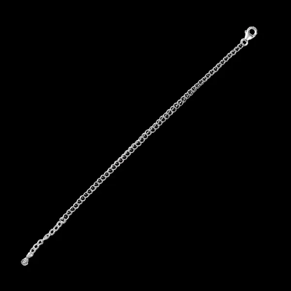 Pure Sterling Silver 925 Black and Silver Crystal Bead Bracelet For Women - view 2
