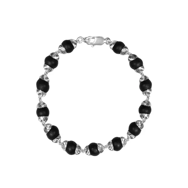 Silver 925 Karungali Bracelet for Men - view 5
