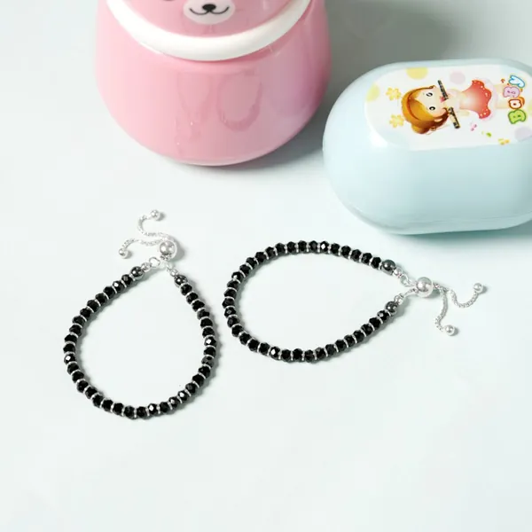 Black Silver 925 Crystal Baby Nazariya Bracelet