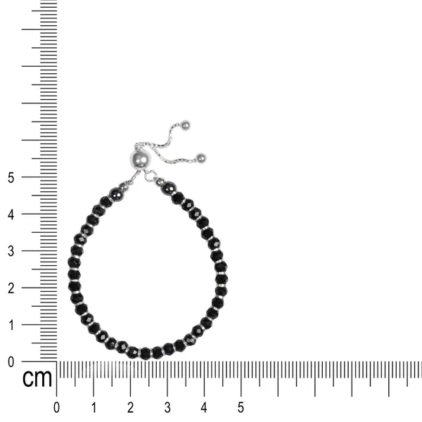 Black Silver 925 Crystal Baby Nazariya Bracelet - view 3