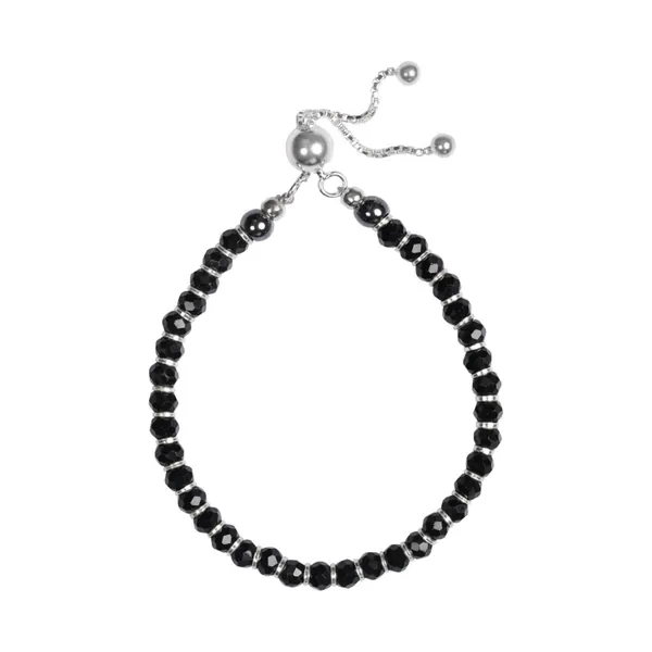 Black Silver 925 Crystal Baby Nazariya Bracelet - view 4