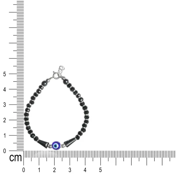 Trendy Black Crystals Evil Eye Nazariya Bracelet both Baby Boys and Girls - view 4