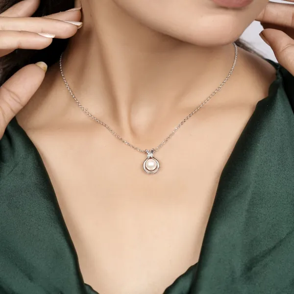 Classic Pearl Drop Pendant Necklace for Women - view 2