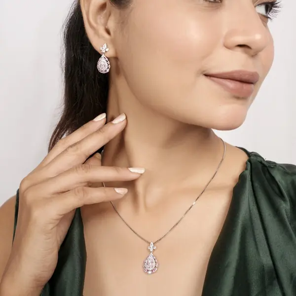 925 silver pendants & earring set wholesaler in Ahmedabad