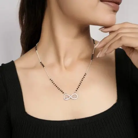 Classic Infinity Crystal Mangalsutra for Women