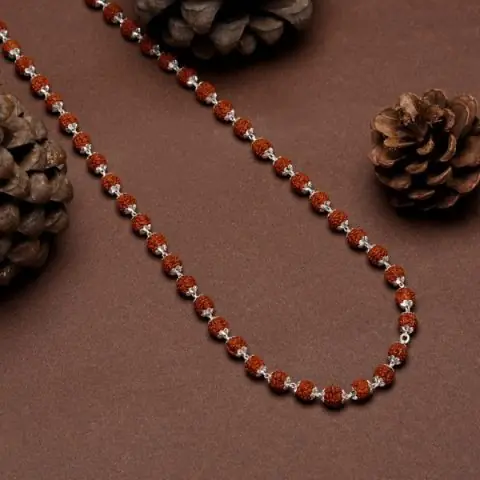 Handmade Rudraksha Mala in 925 Silver (7MM)