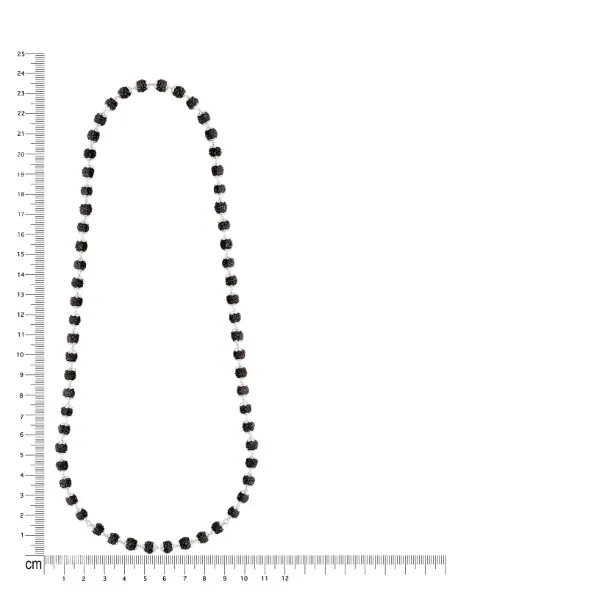 Handmade Black Rudraksha Men’s Mala in 925 silver (6MM Rudraksha) - view 5