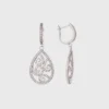 Silver 925 Plated Drop Earrings For Women