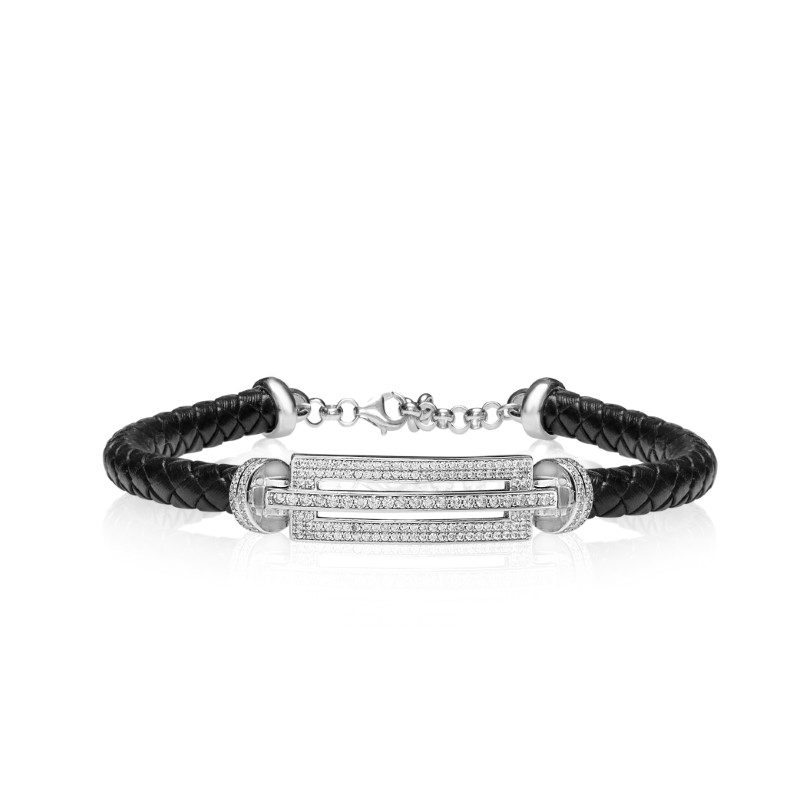 Black Braided Silver 925 Bracelet for Women