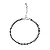Pure Sterling Silver 925 Black and Silver Bead Crystal For Woman