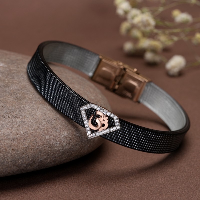 Silver 925 Om Bracelet for Men - Image 2