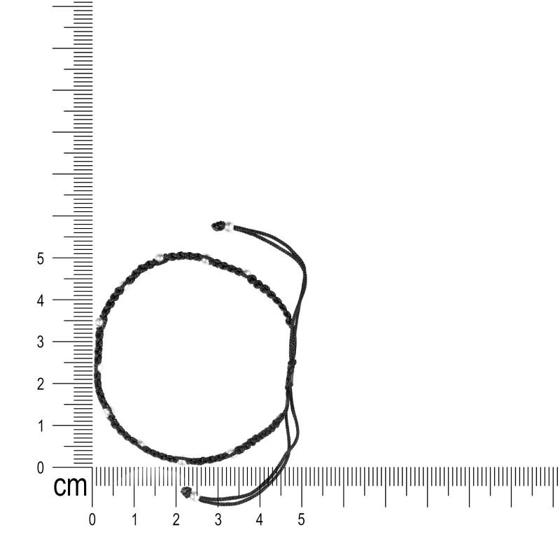 Classic Beaded Rhodium-Plated Sterling Silver 925 Thread Anklet – Single Piece - Image 6