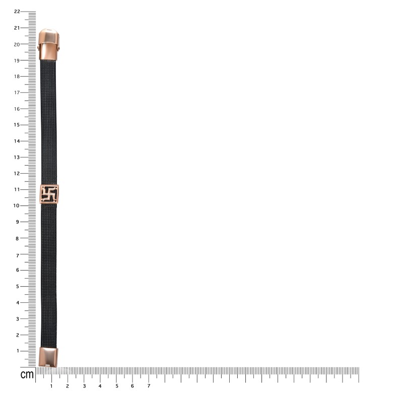 Stainless Steel Mesh Golden Swastik Bracelet for Men - Image 3