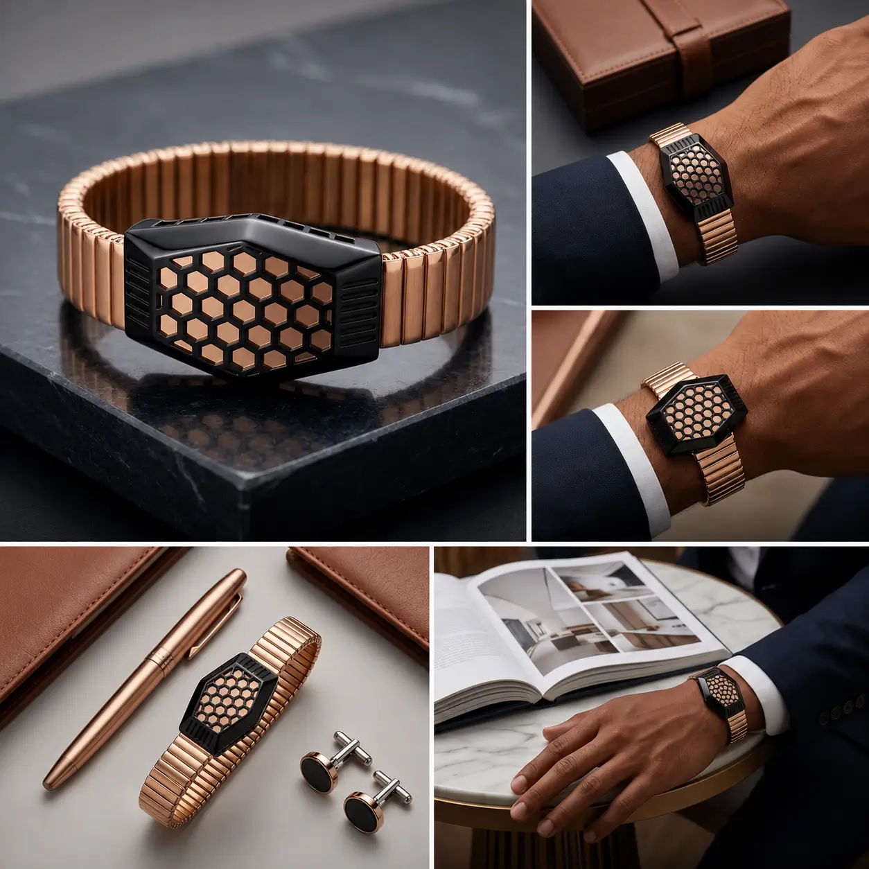 HexaCore Elite – Expansion Silver Bracelet