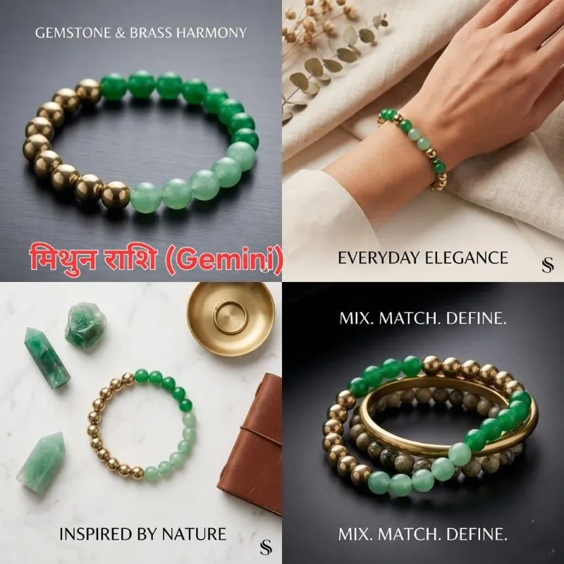 Gemini Zodiac Energy Bracelet for Men