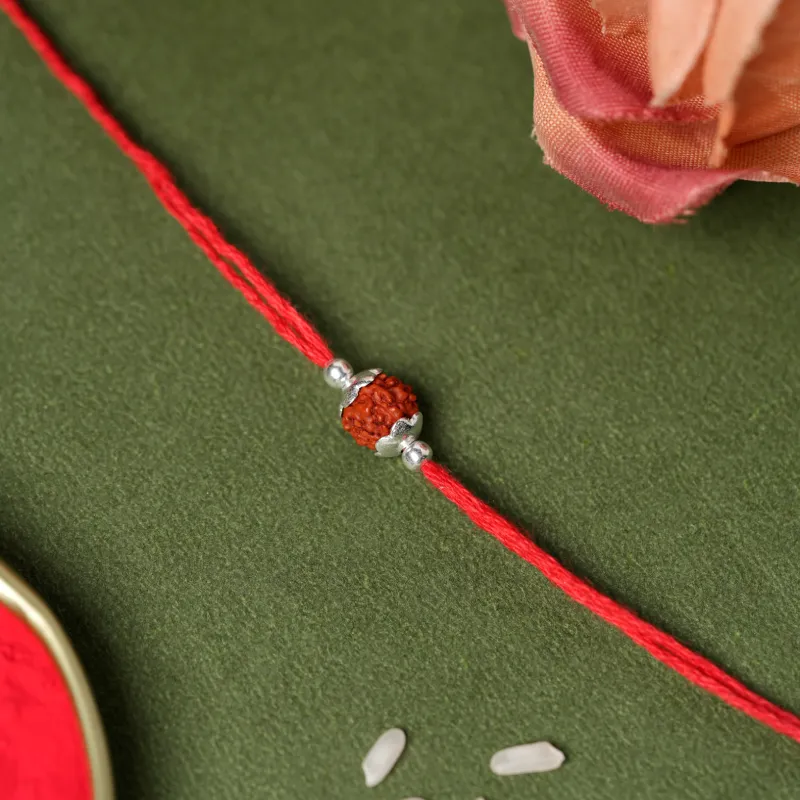 925 Sterling Silver Rudraksha Rakhi